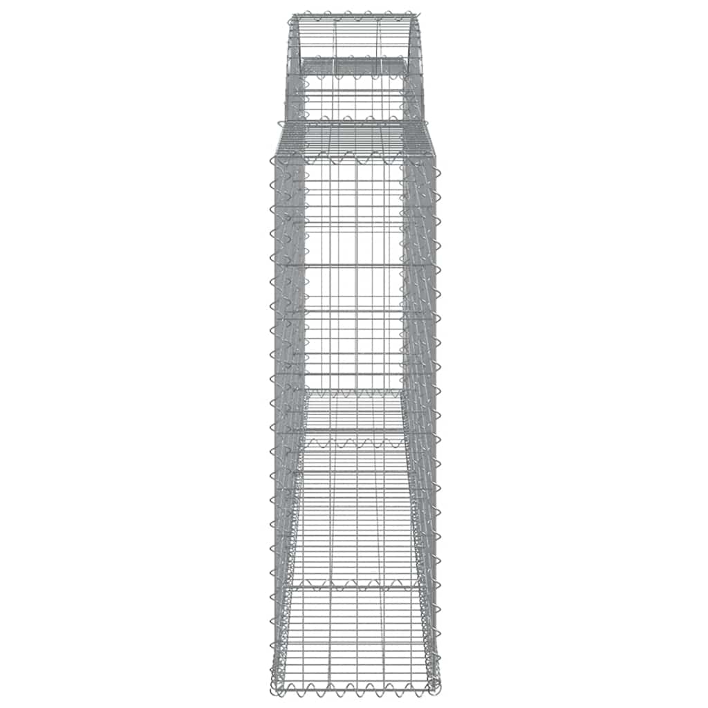 8 db íves horganyzott vas gabion kosár 300 x 30 x 100/120 cm