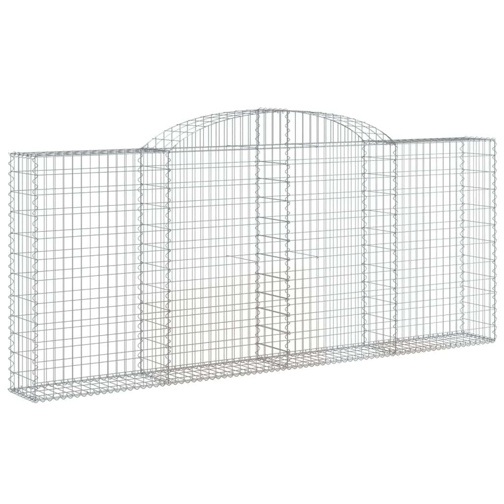 2 db íves horganyzott vas gabion kosár 300x30x120/140 cm