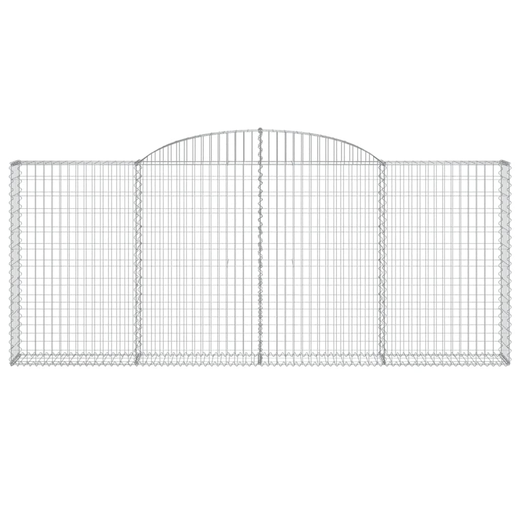 2 db íves horganyzott vas gabion kosár 300x30x120/140 cm
