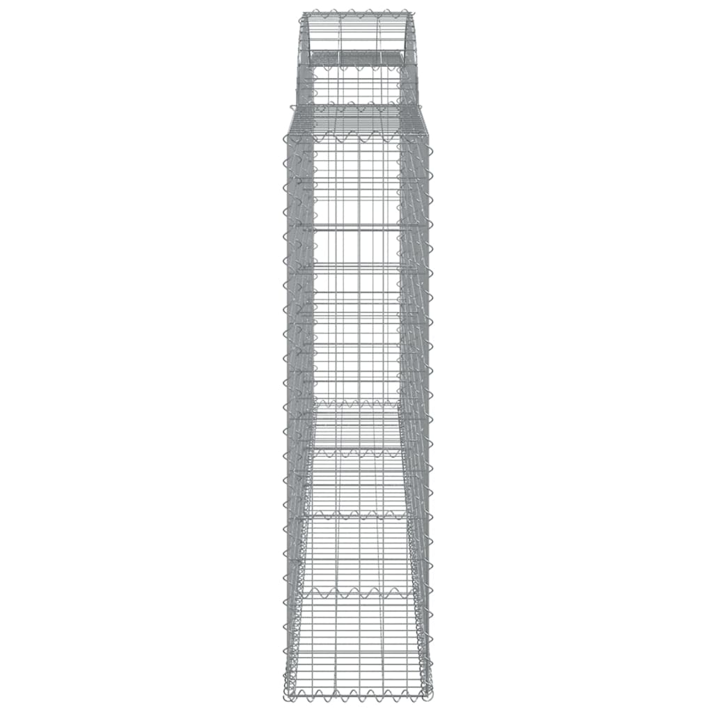 2 db íves horganyzott vas gabion kosár 300x30x120/140 cm