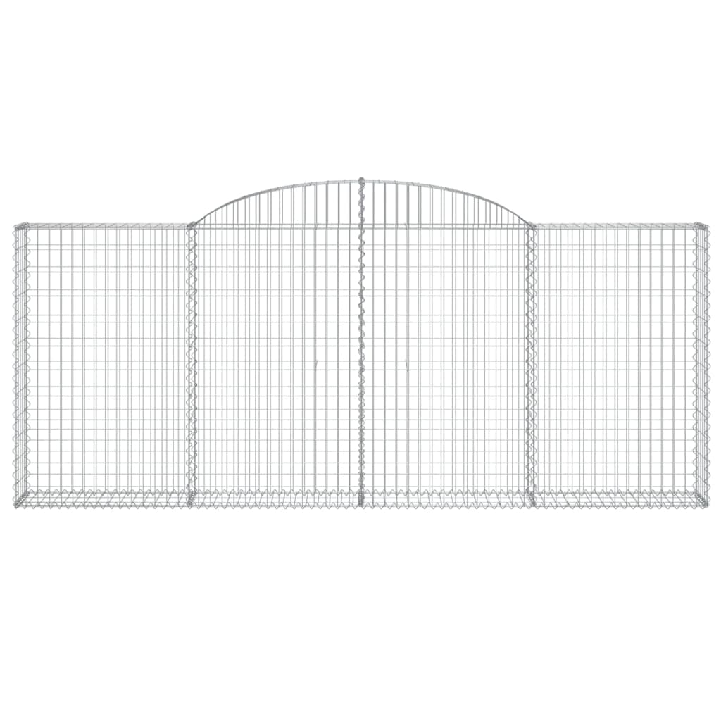 3 db íves horganyzott vas gabion kosár 300x30x120/140 cm