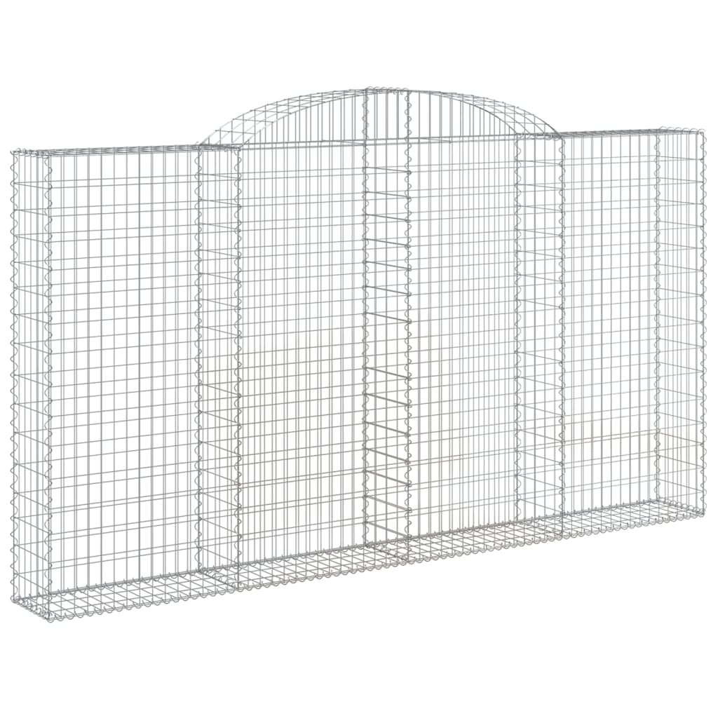 2 db íves horganyzott vas gabion kosár 300x30x160/180 cm