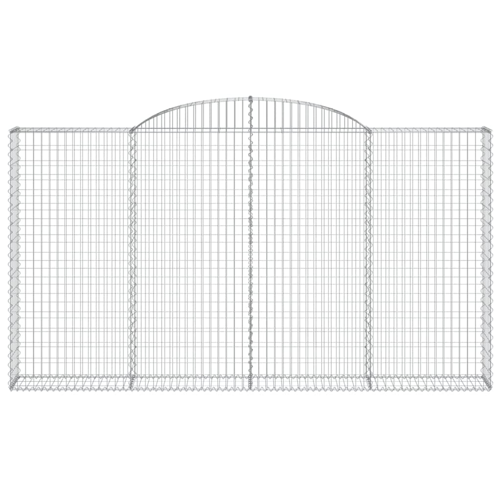 2 db íves horganyzott vas gabion kosár 300x30x160/180 cm