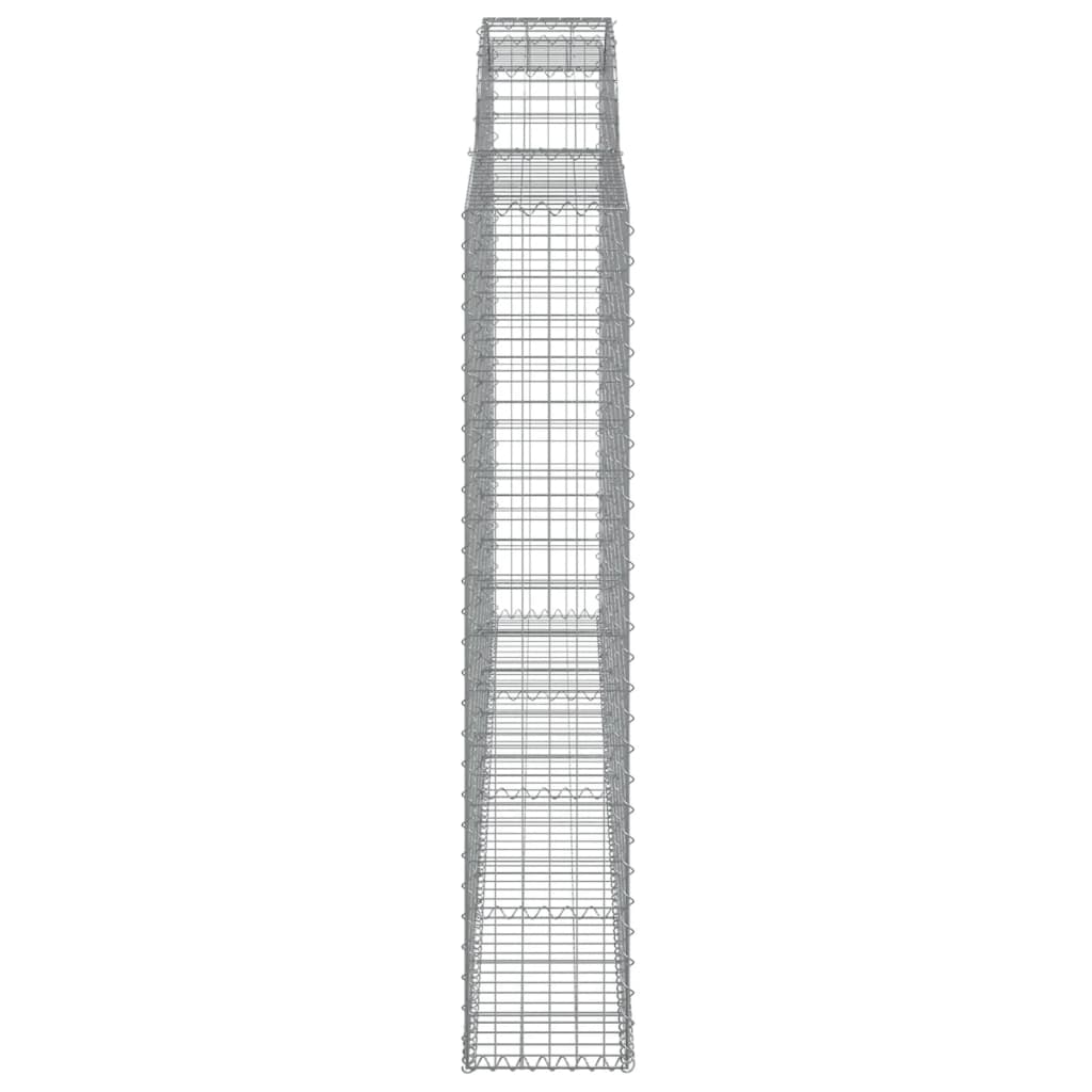 2 db íves horganyzott vas gabion kosár 300x30x160/180 cm