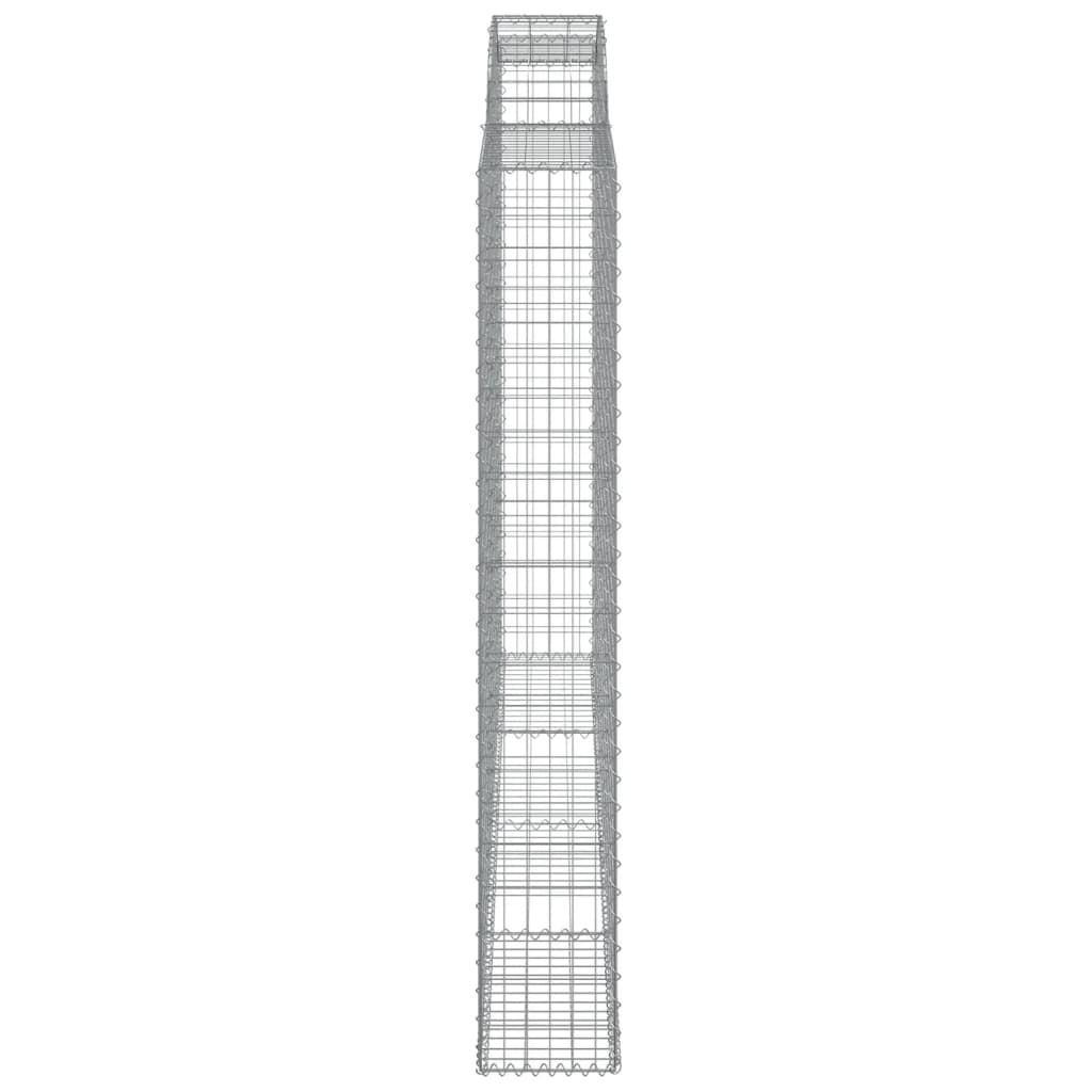 2 db íves horganyzott vas gabion kosár 300 x 30 x 200/220 cm