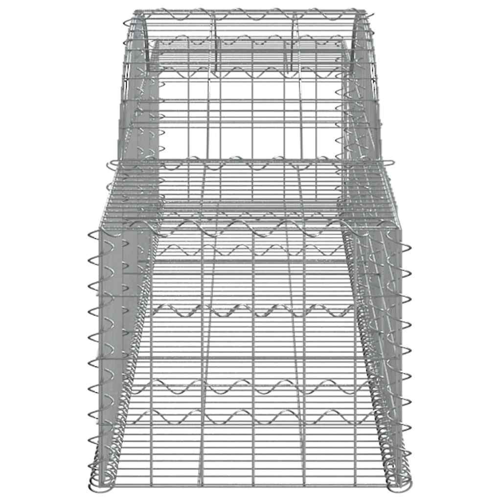 2 db íves horganyzott vas gabion kosár 300x50x40/60 cm