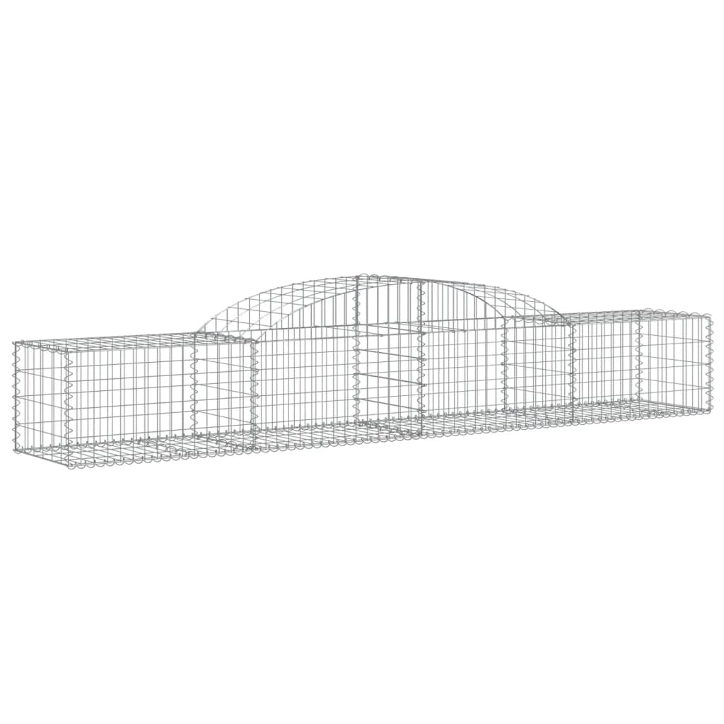 7 db íves horganyzott vas gabion kosár 300x50x40/60 cm