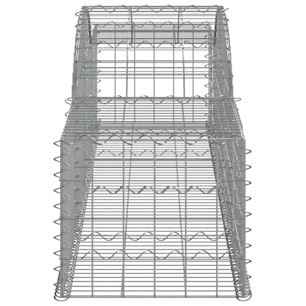 7 db íves horganyzott vas gabion kosár 300x50x40/60 cm