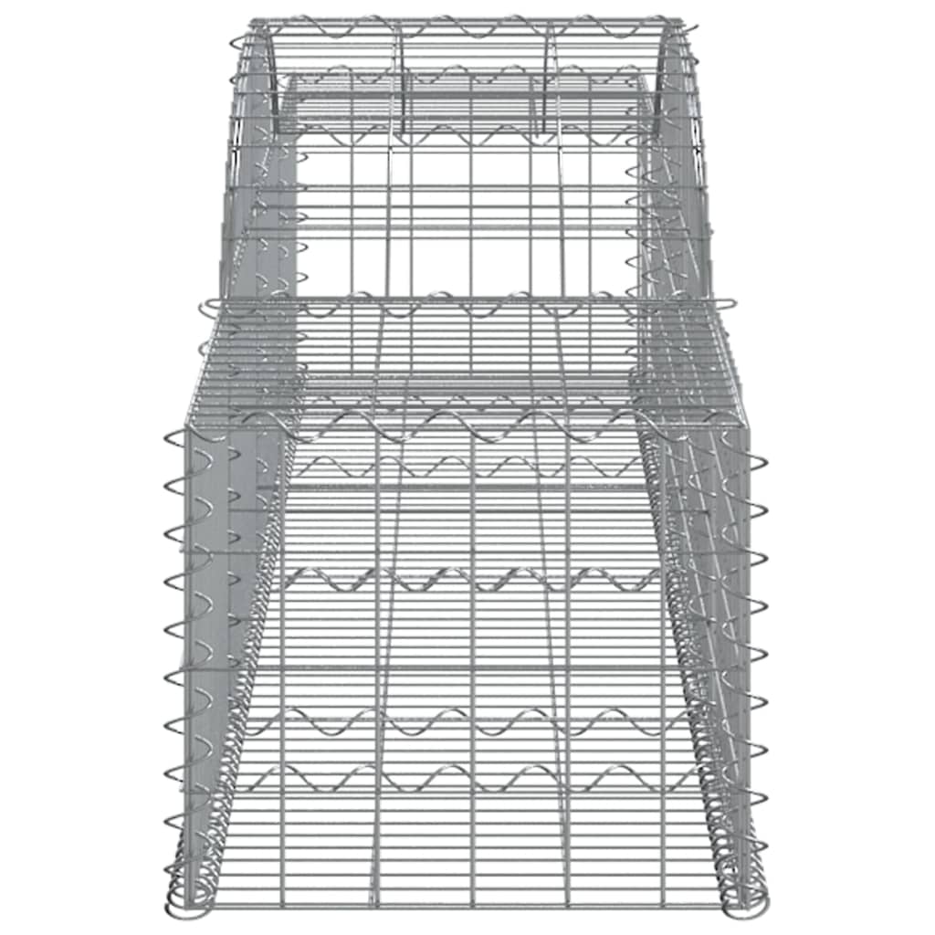 9 db íves horganyzott vas gabion kosár 300x50x40/60 cm