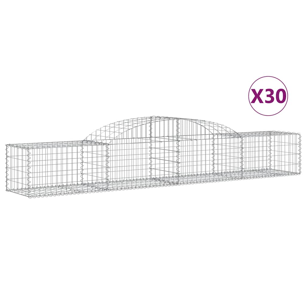 30 db íves horganyzott vas gabion kosár 300x50x40/60 cm