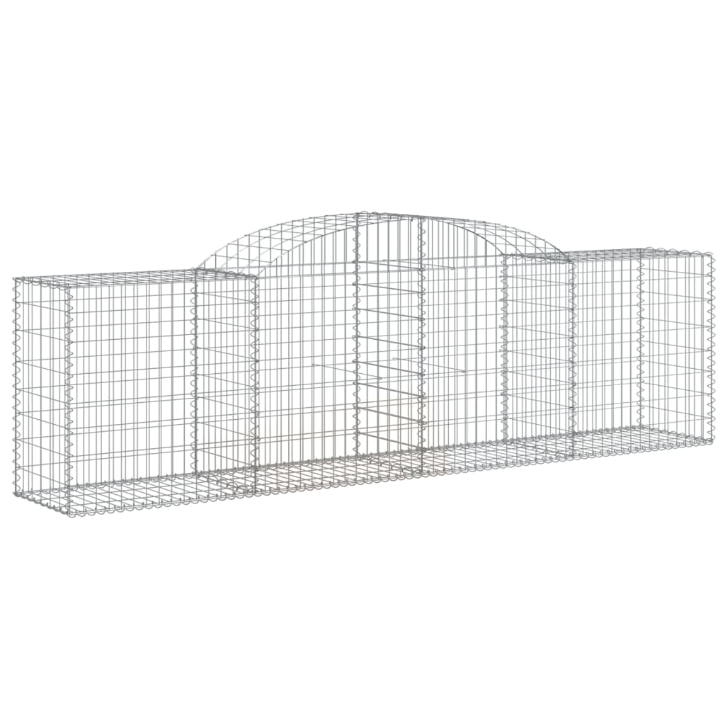 10 db íves horganyzott vas gabion kosár 300x50x80/100 cm