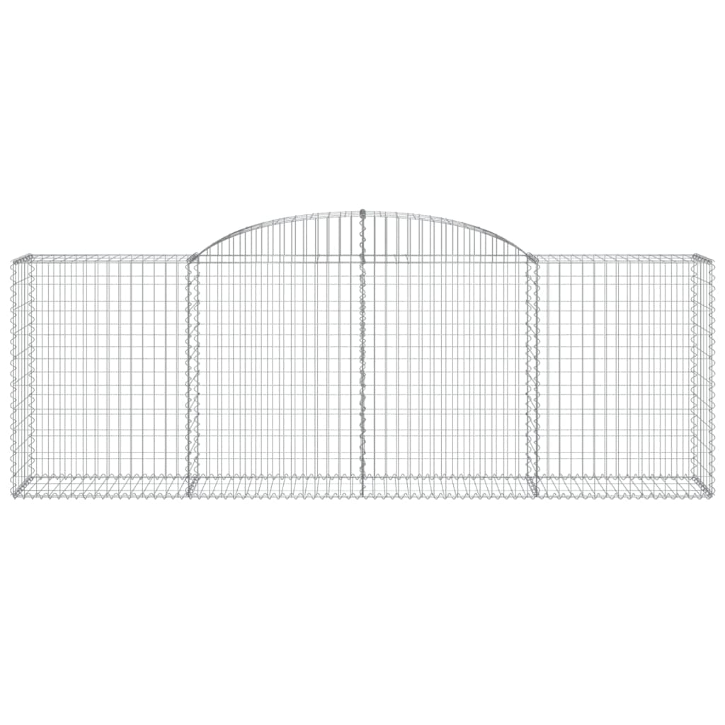 6 db íves horganyzott vas gabion kosár 300 x 50 x 100/120 cm