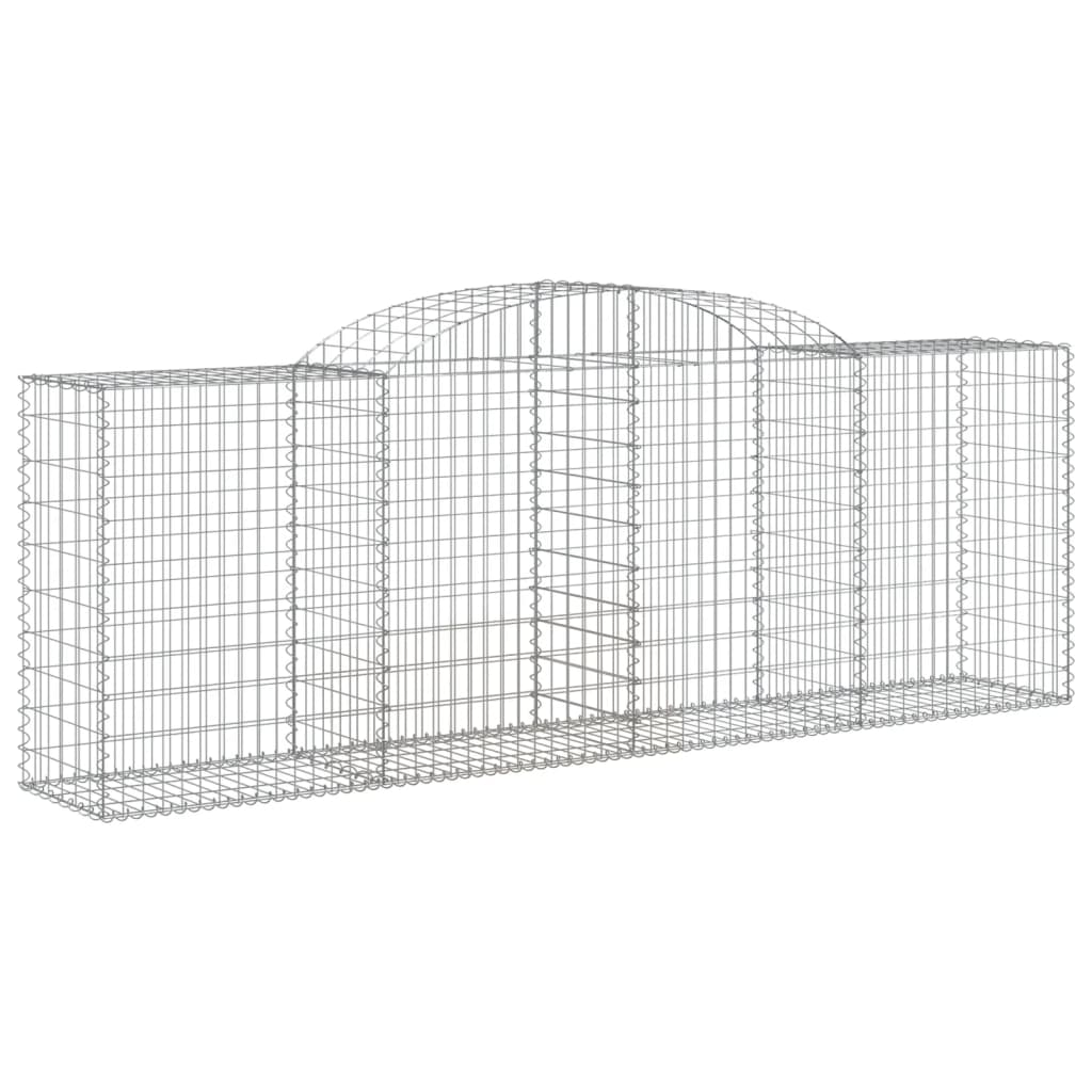 8 db íves horganyzott vas gabion kosár 300 x 50 x 100/120 cm