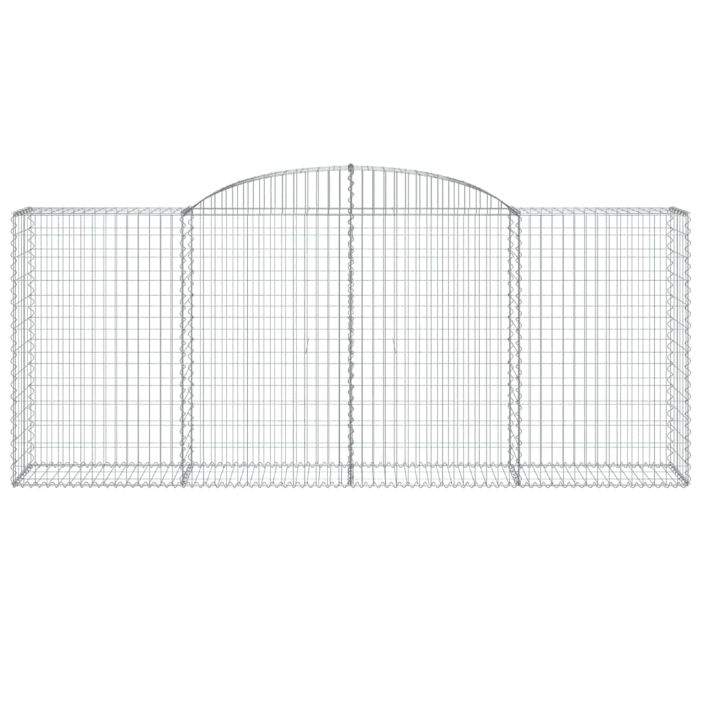 4 db íves horganyzott vas gabion kosár 300x50x120/140 cm