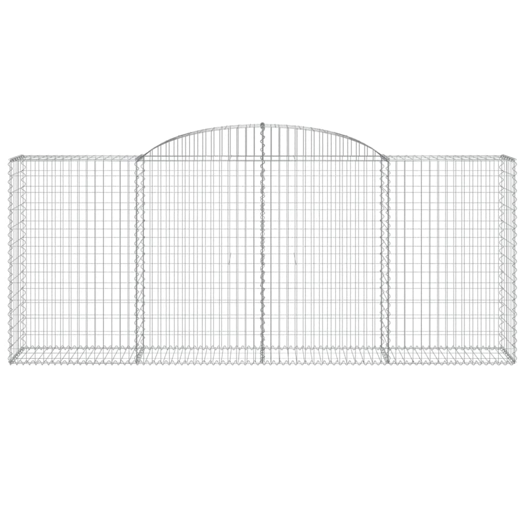 12 db íves horganyzott vas gabion kosár 300x50x120/140 cm