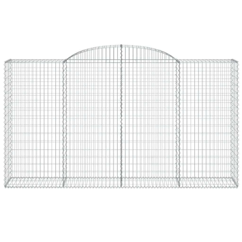 4 db íves horganyzott vas gabion kosár 300x50x160/180 cm
