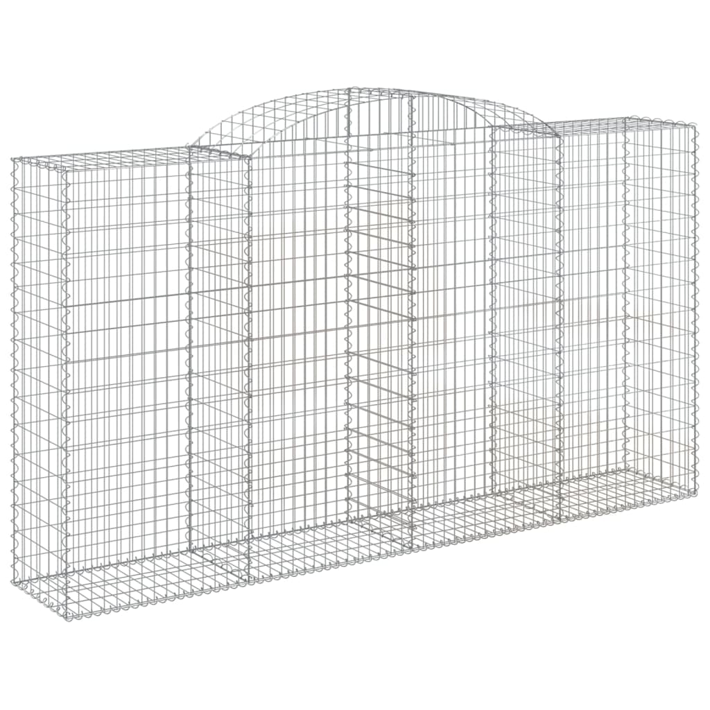 8 db íves horganyzott vas gabion kosár 300x50x160/180 cm