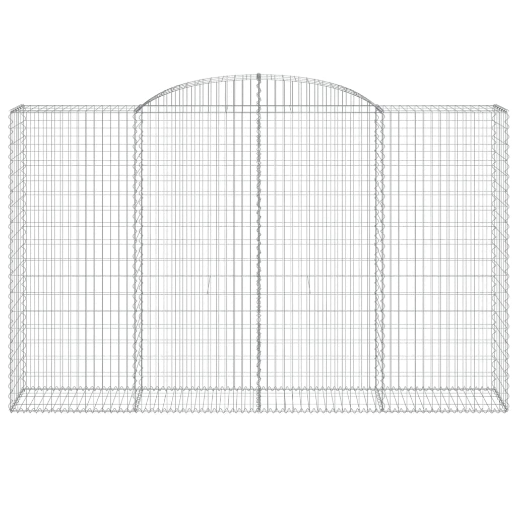 2 db íves horganyzott vas gabion kosár 300x50x180/200 cm