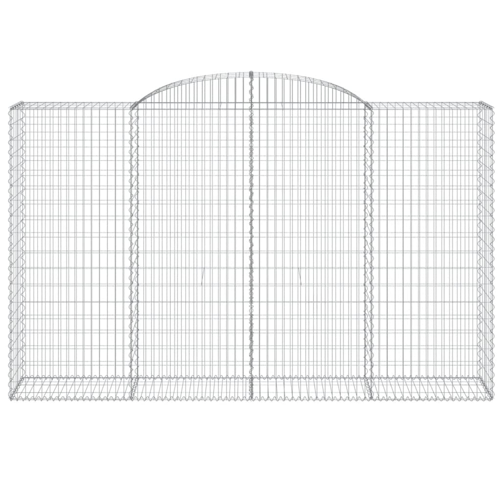 4 db íves horganyzott vas gabion kosár 300x50x180/200 cm