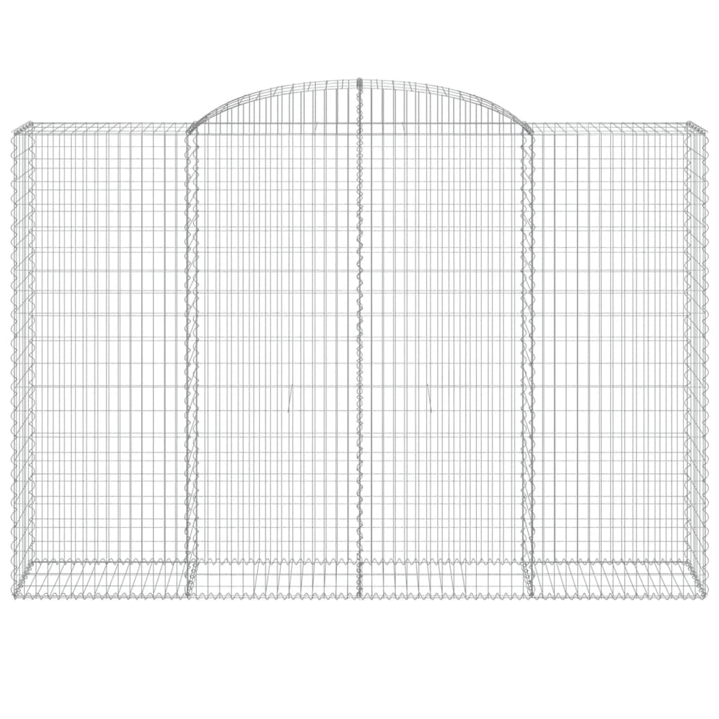 6 db íves horganyzott vas gabion kosár 300x50x200/220 cm