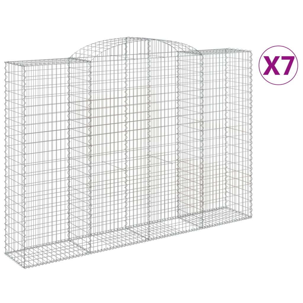 7 db íves horganyzott vas gabion kosár 300x50x200/220 cm