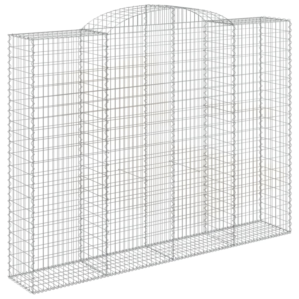 2 db íves horganyzott vas gabion kosár 300x50x220/240 cm