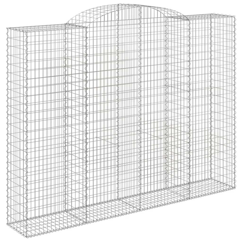 4 db íves horganyzott vas gabion kosár 300x50x220/240 cm