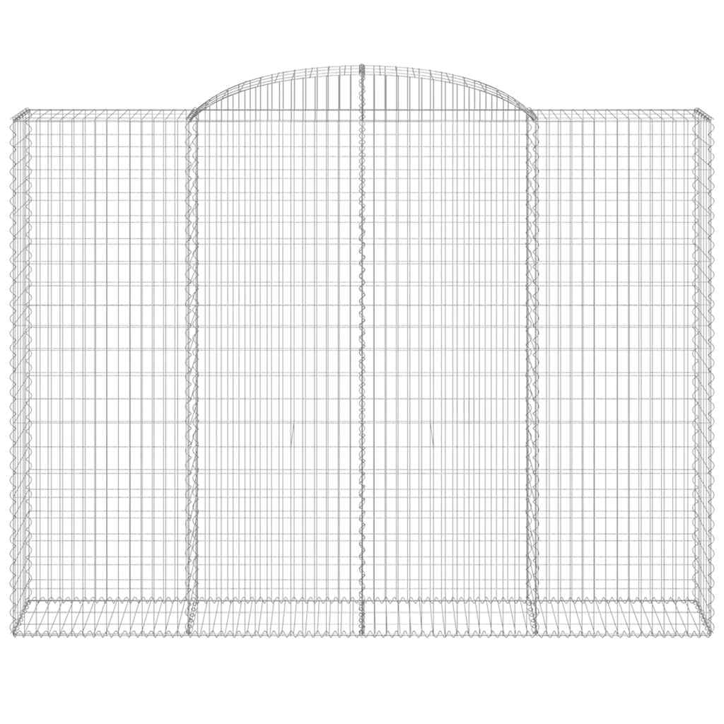 4 db íves horganyzott vas gabion kosár 300x50x220/240 cm