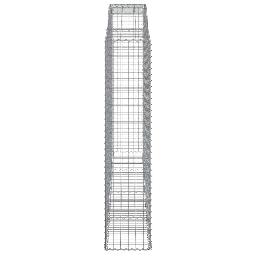 4 db íves horganyzott vas gabion kosár 300x50x220/240 cm