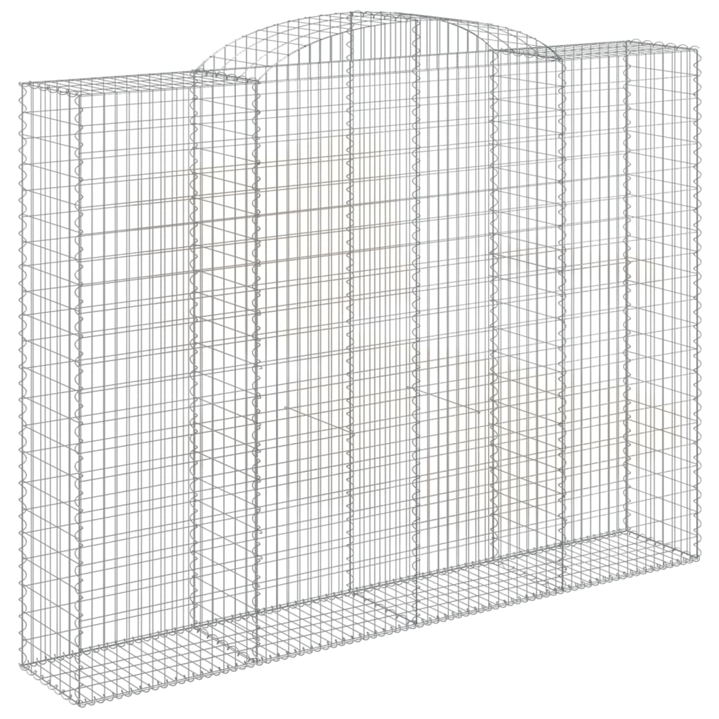 9 db íves horganyzott vas gabion kosár 300x50x220/240 cm