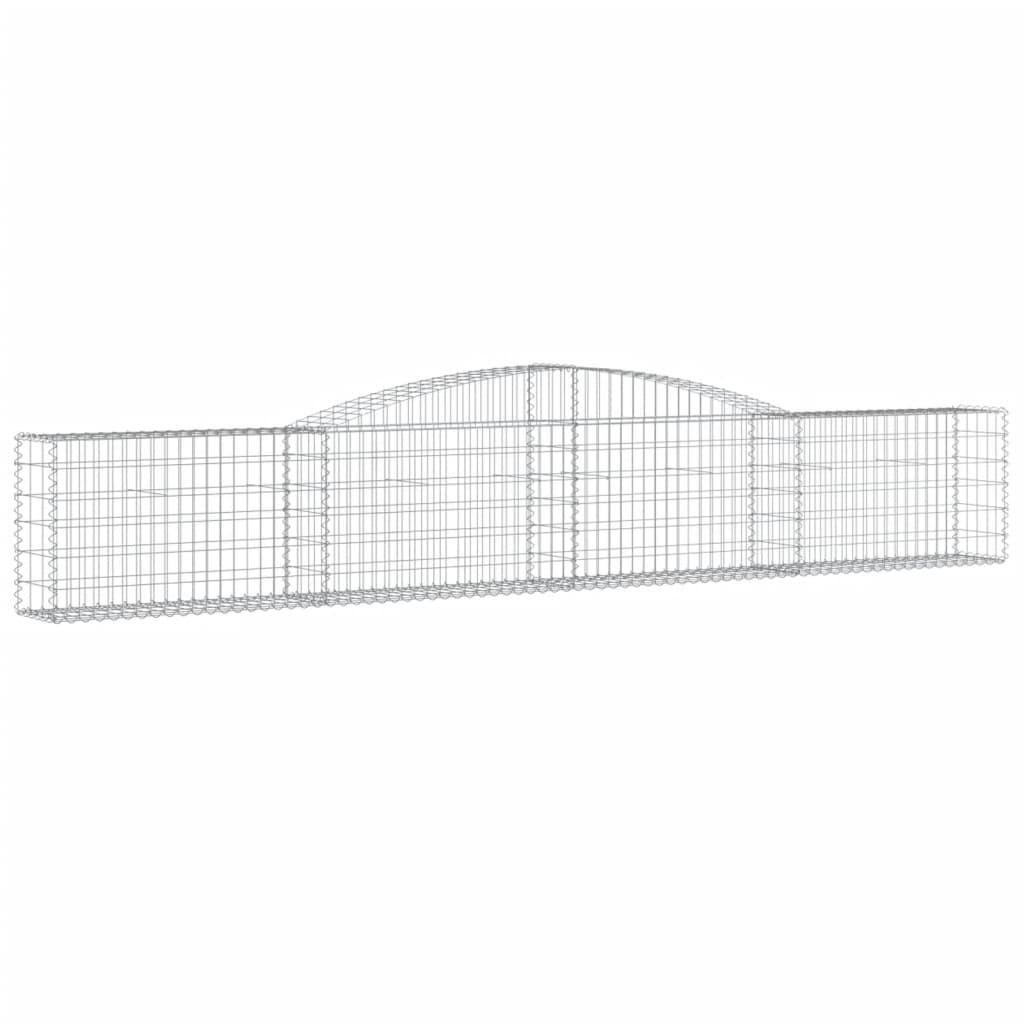3 db íves horganyzott vas gabion kosár 400x30x60/80 cm