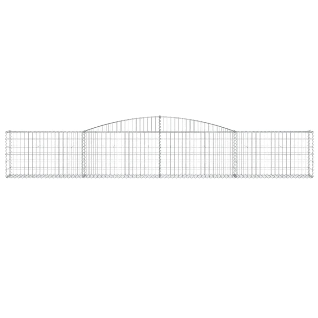 3 db íves horganyzott vas gabion kosár 400x30x60/80 cm