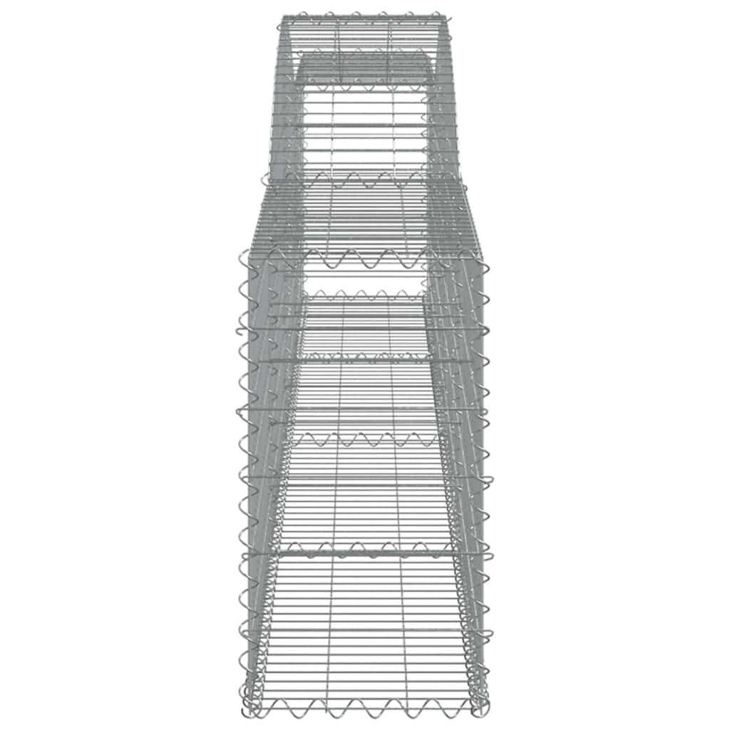 3 db íves horganyzott vas gabion kosár 400x30x60/80 cm