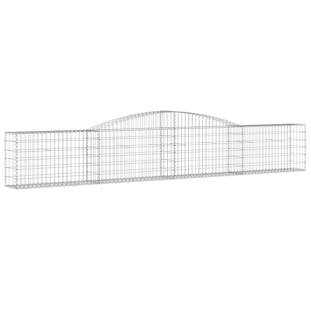 4 db íves horganyzott vas gabion kosár 400x30x60/80 cm