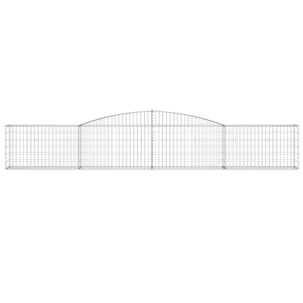 4 db íves horganyzott vas gabion kosár 400x30x60/80 cm