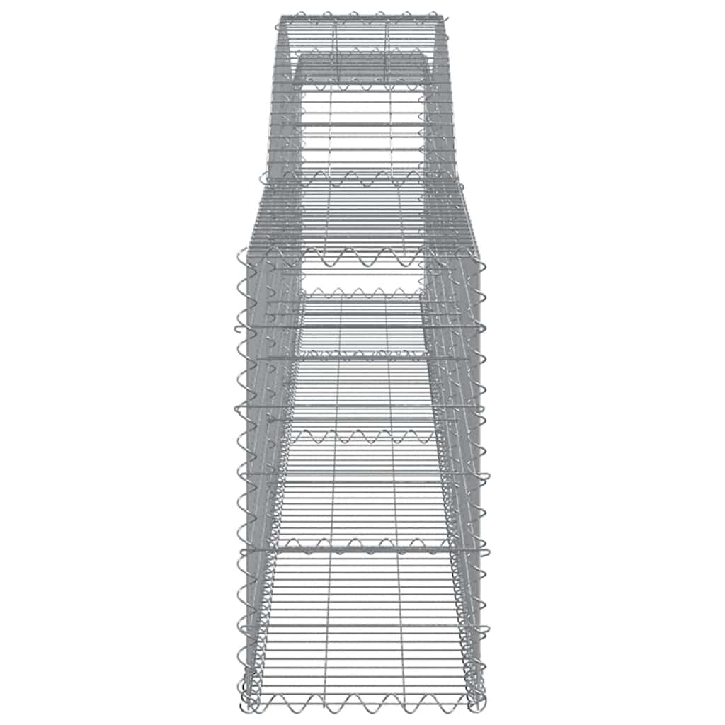 4 db íves horganyzott vas gabion kosár 400x30x60/80 cm