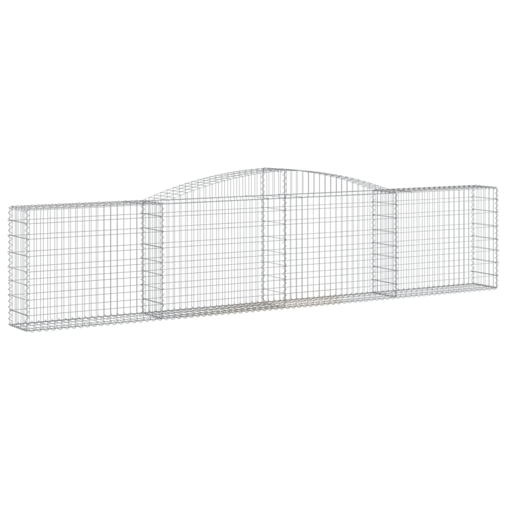 3 db íves horganyzott vas gabion kosár 400x30x80/100 cm
