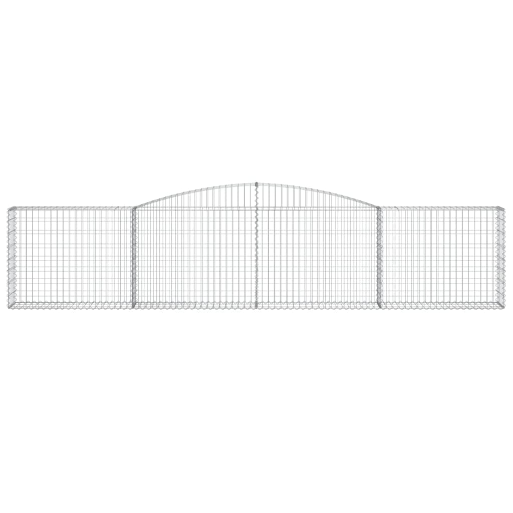 3 db íves horganyzott vas gabion kosár 400x30x80/100 cm