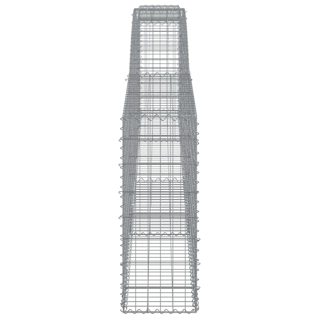 3 db íves horganyzott vas gabion kosár 400x30x80/100 cm
