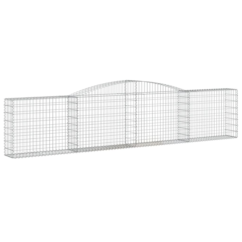 10 db íves horganyzott vas gabion kosár 400x30x80/100 cm