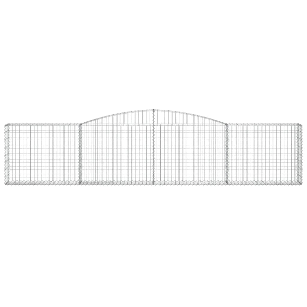 10 db íves horganyzott vas gabion kosár 400x30x80/100 cm