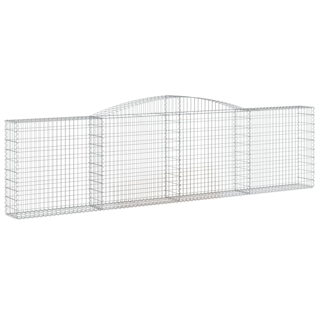2 db íves horganyzott vas gabion kosár 400x30x100/120 cm