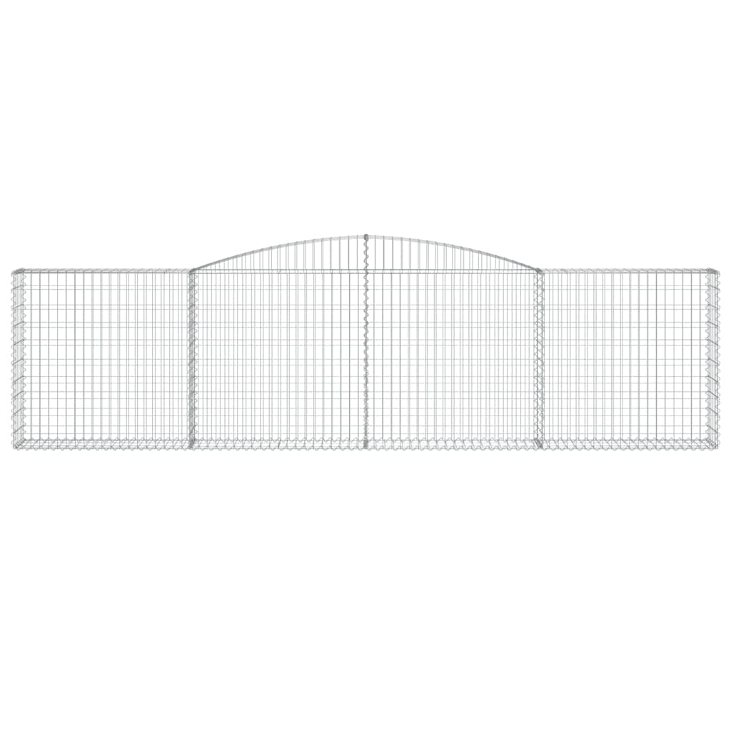 2 db íves horganyzott vas gabion kosár 400x30x100/120 cm