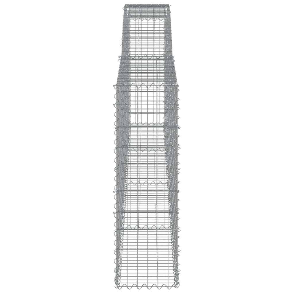 2 db íves horganyzott vas gabion kosár 400x30x100/120 cm
