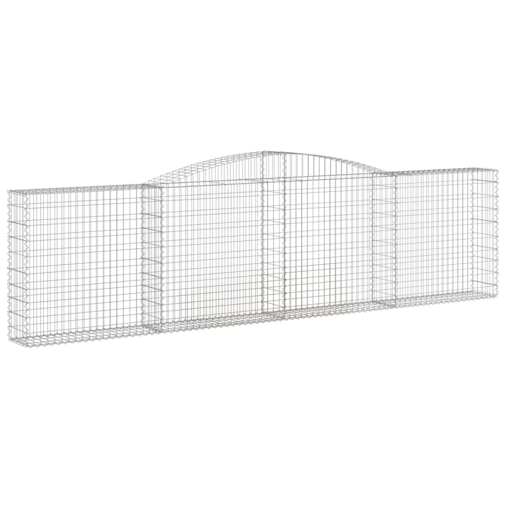 4 db íves horganyzott vas gabion kosár 400x30x100/120 cm