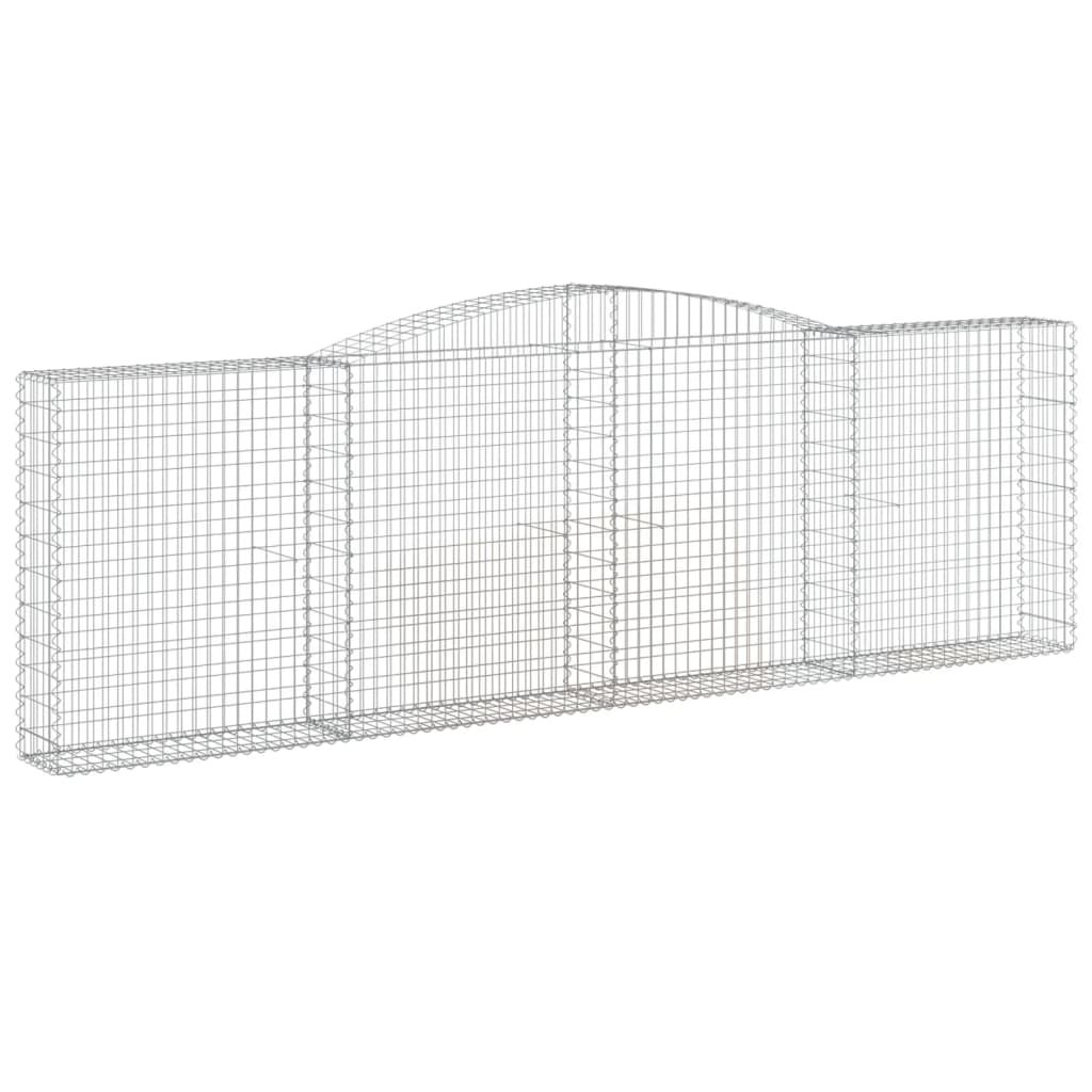2 db íves horganyzott vas gabion kosár 400x30x120/140 cm