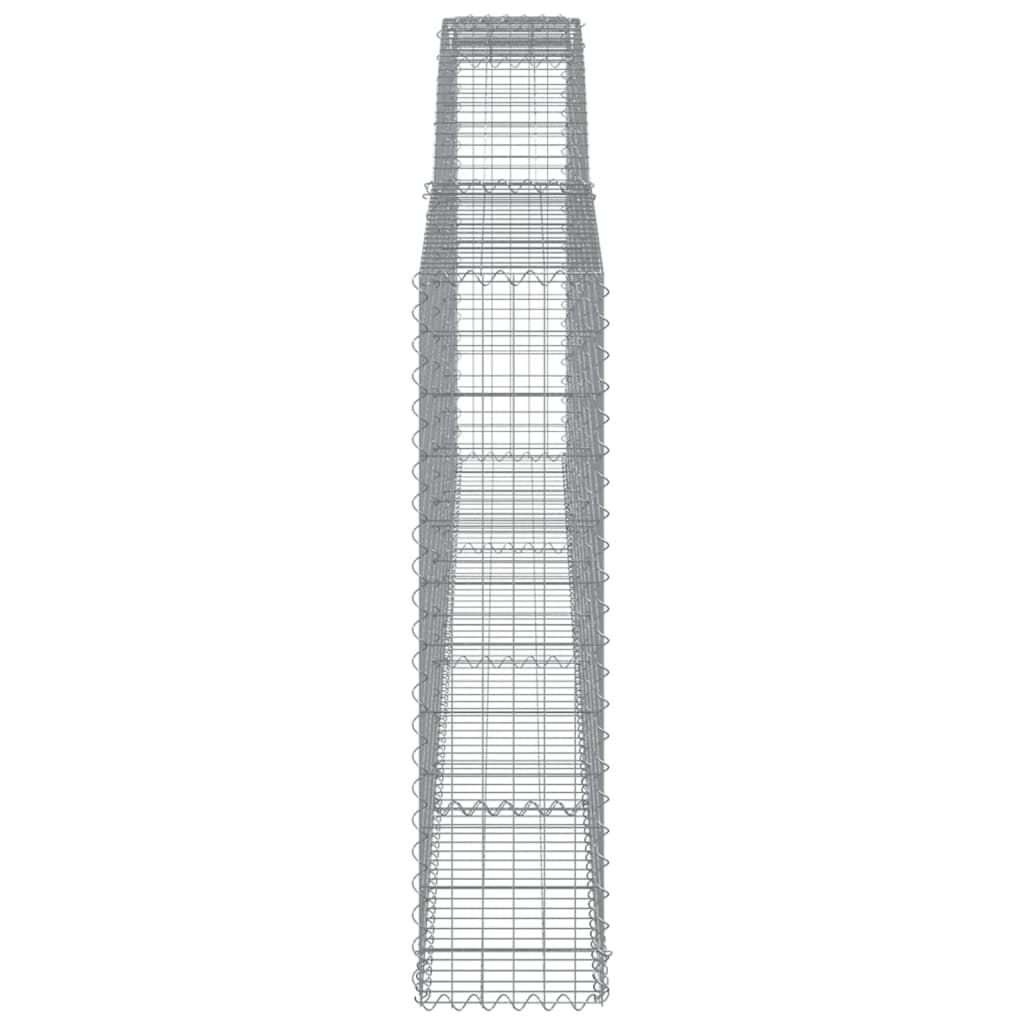 2 db íves horganyzott vas gabion kosár 400x30x120/140 cm