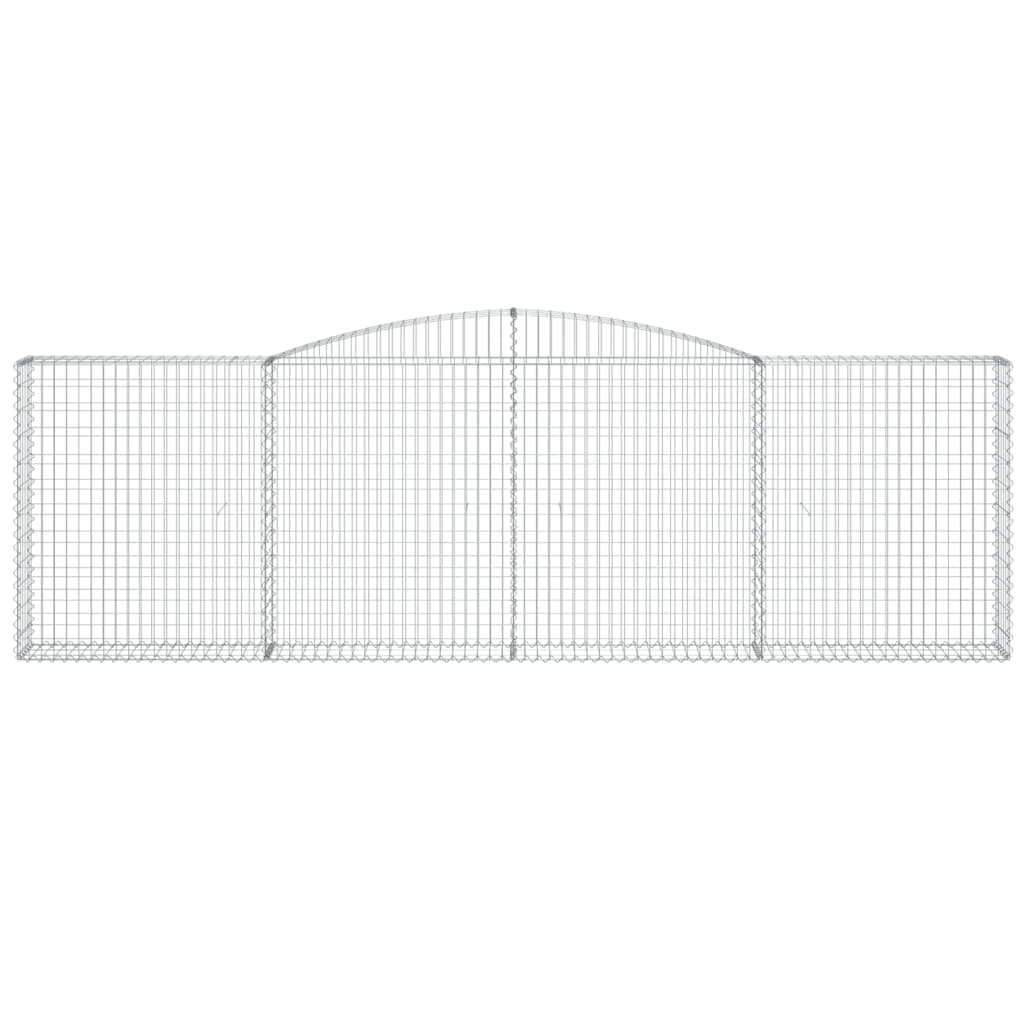 4 db íves horganyzott vas gabion kosár 400x30x120/140 cm