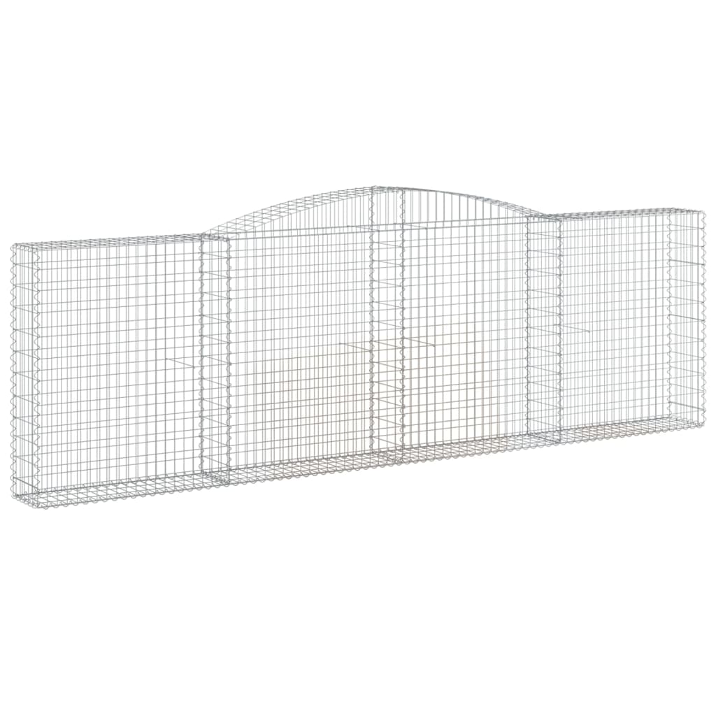 7 db íves horganyzott vas gabion kosár 400x30x120/140 cm