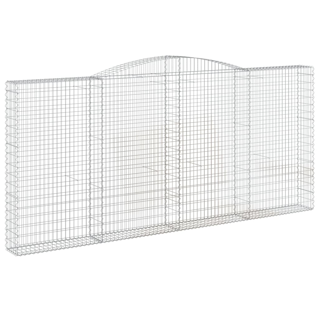 4 db íves horganyzott vas gabion kosár 400x30x180/200 cm
